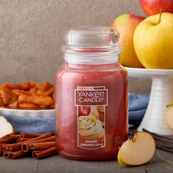 NWT Yankee Candle Sugared Cinnamon Apple 22oz - Picture 3 of 10
